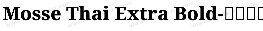 Mosse Thai Extra Bold字体转换